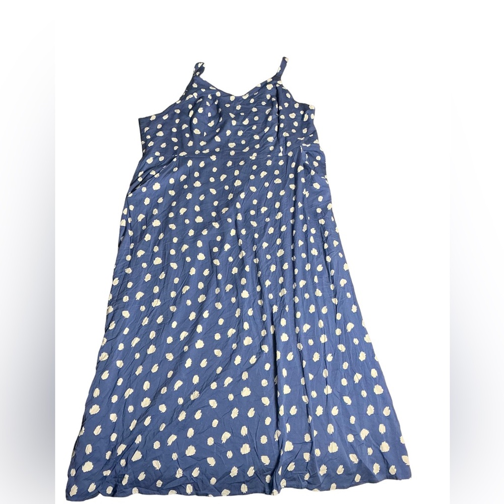 41 Hawthorn Women's Dress in Blue with White Dots NWOT